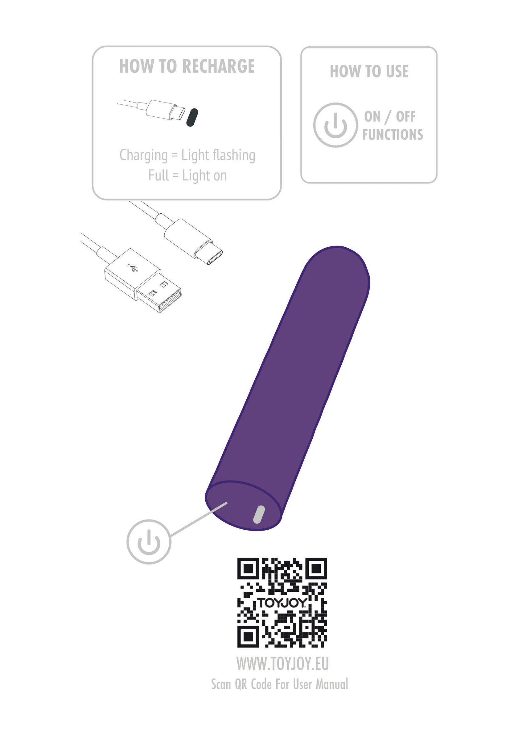 Toyjoy Designer Edition Pocket Vibrator PURPLE - 1