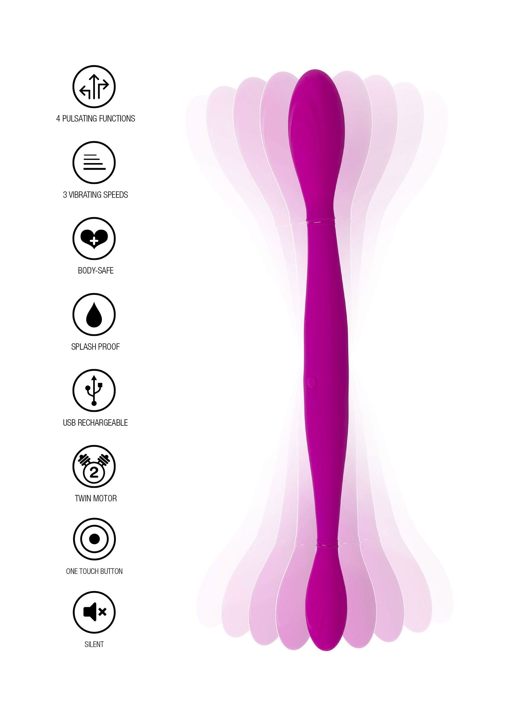 ToyJoy Designer Edition Infinity Double Dildo PINK - 1