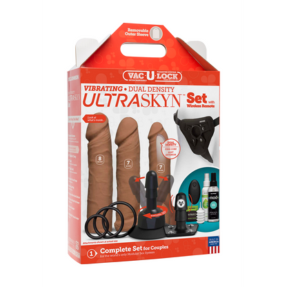 Vibrerende Dual Density ULTRASKYN Toys Set + Afstandsbediening Braun - 4