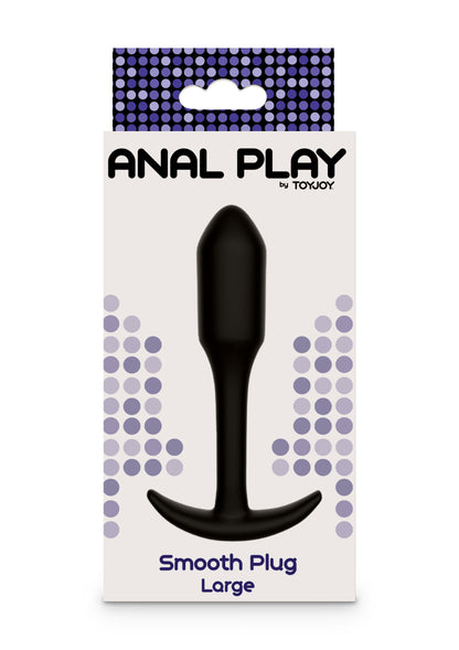 Toyjoy Smooth Anal Plug Large BLACK - 5