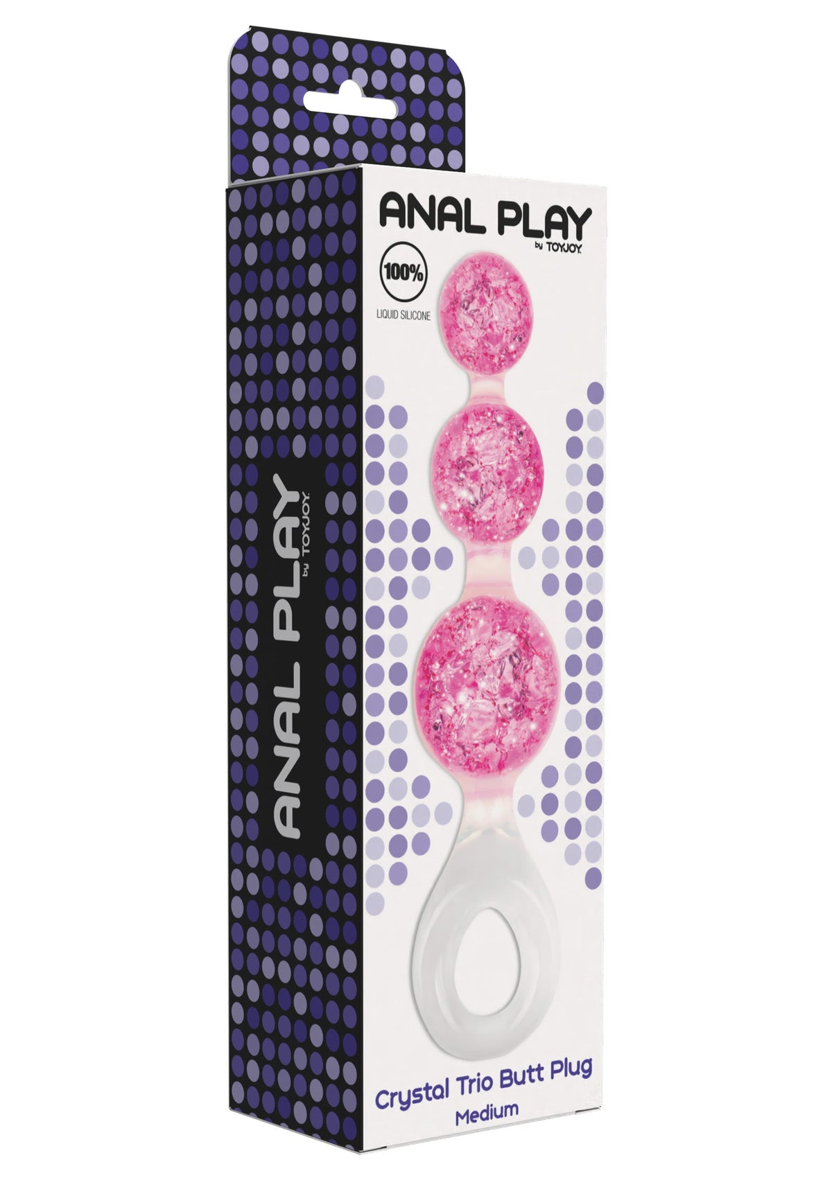 Crystal Trio Butt Plug Medium PINK - 2