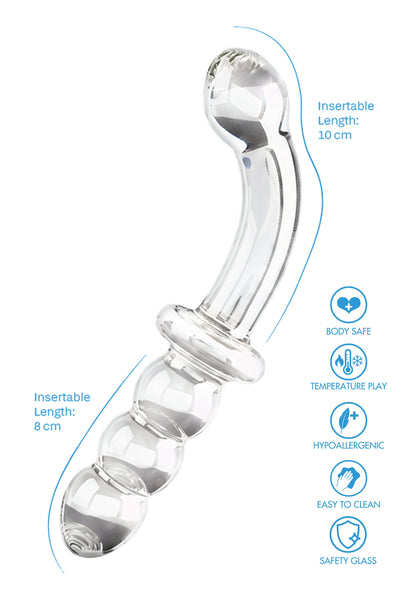 Dual-Ended Anal & G-spot Dildo CLEAR - 2