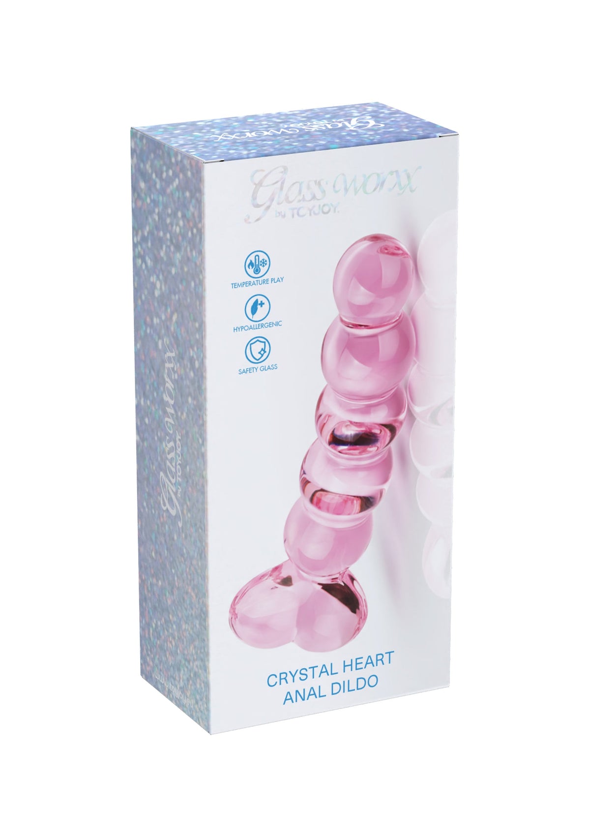 Crystal Heart Anal Dildo CLEAR - 1
