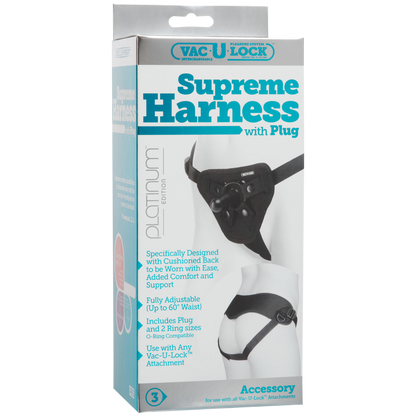 Platina Supreme Harness met Plug Schwarz - 3