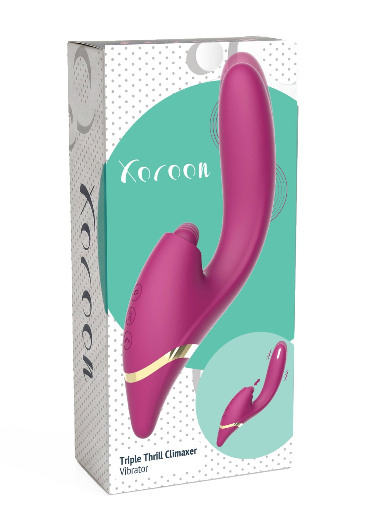 Triple Thrill Climaxer Vibrator FUCHSIA - 1