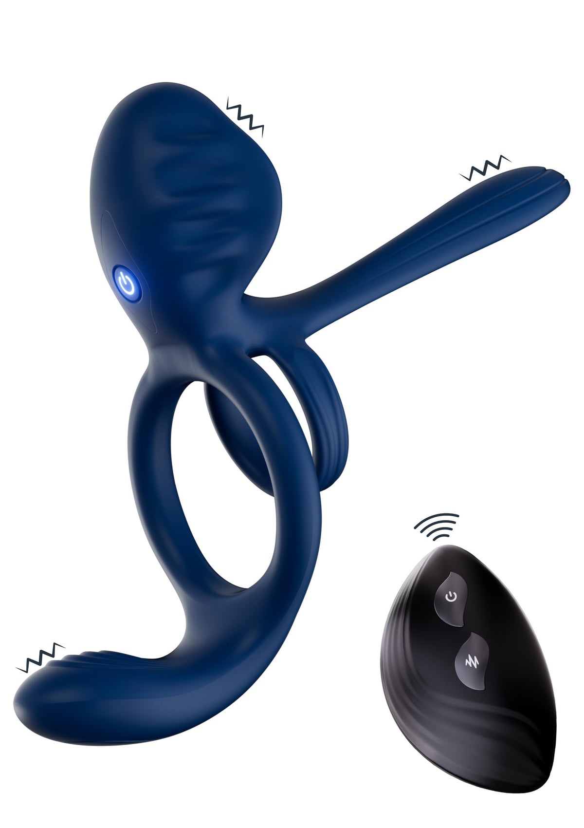 Dualdrive Couples Slimline Vibrator Ring BLUE - 0