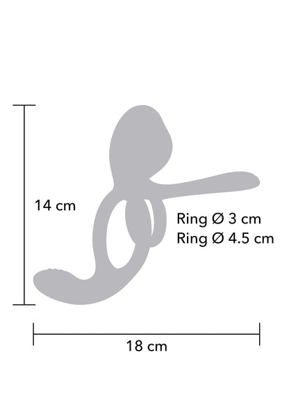 Dualdrive Couples Slimline Vibrator Ring BLUE - 4