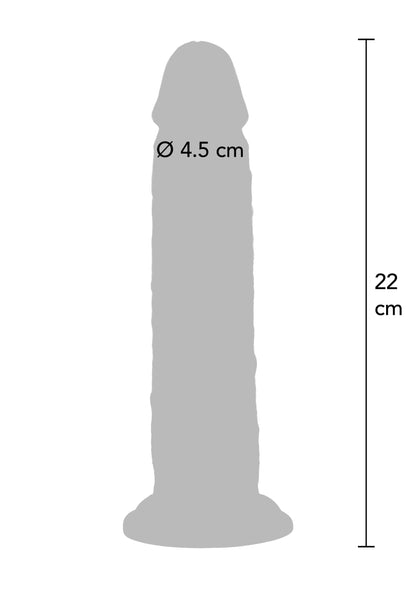 Foreskin Dong Vibrating Silicone 22 cm CARAMEL - 6