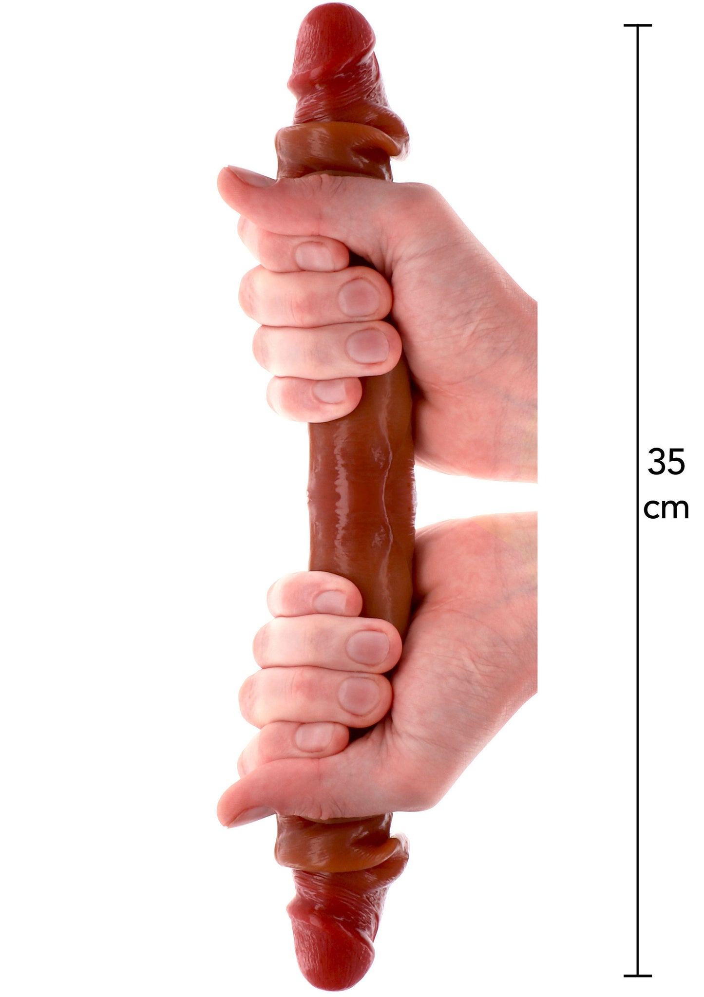 ToyJoy Get Real Silicone Foreskin Double Dong 35 cm CARAMEL - 7