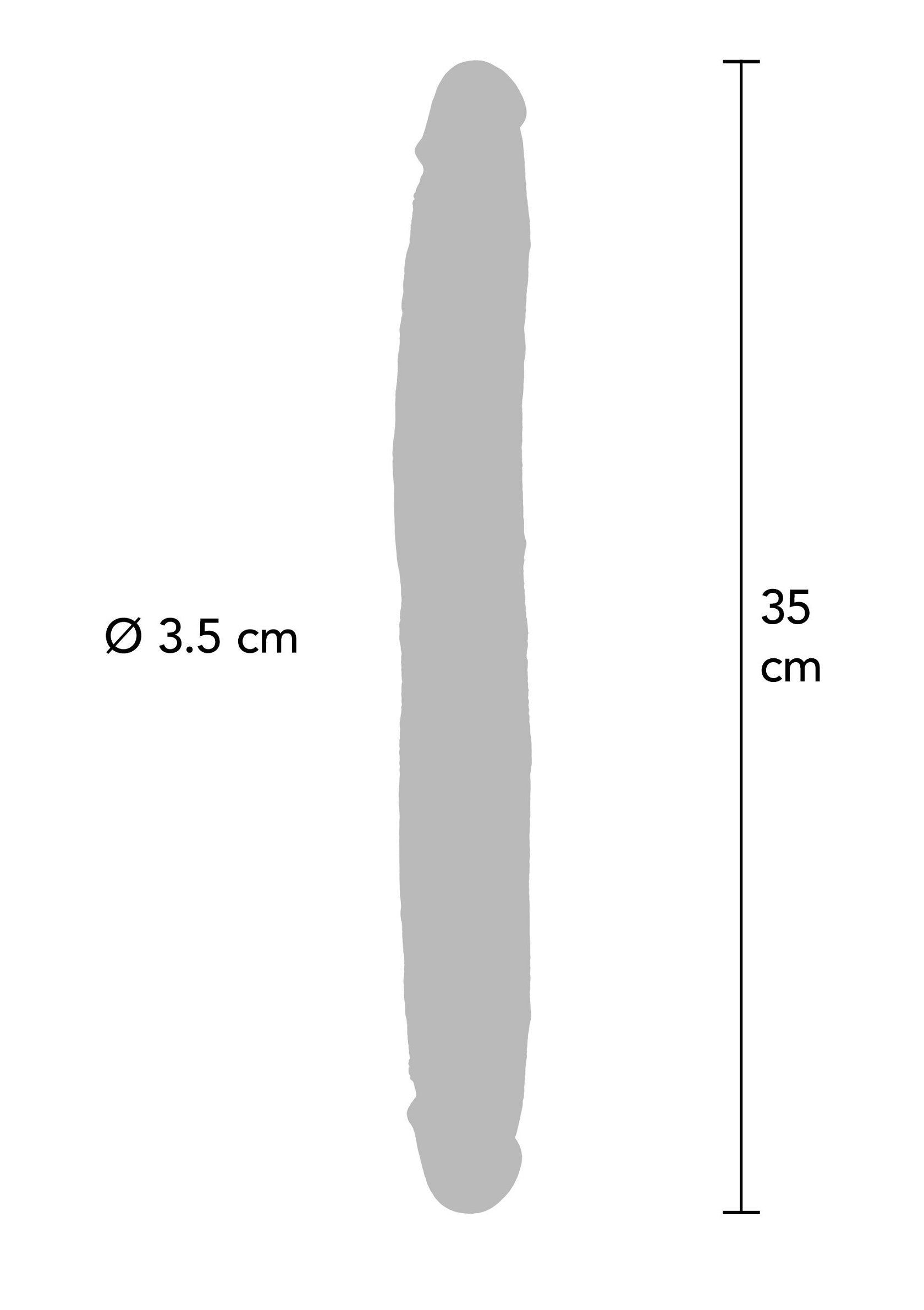 ToyJoy Get Real Silicone Foreskin Double Dong 35 cm CARAMEL - 5