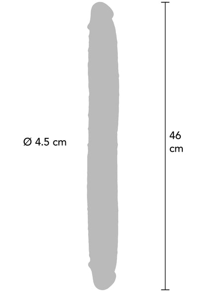 ToyJoy Get Real Silicone Foreskin Double Dong 46 cm CARAMEL - 0