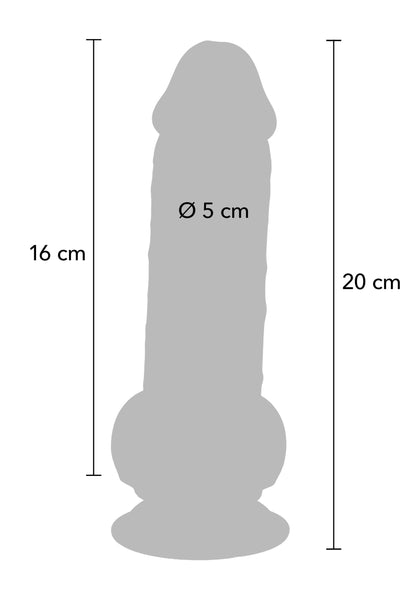 Deluxe Dual Density Thick Dildo TPE 20 cm SKIN - 3