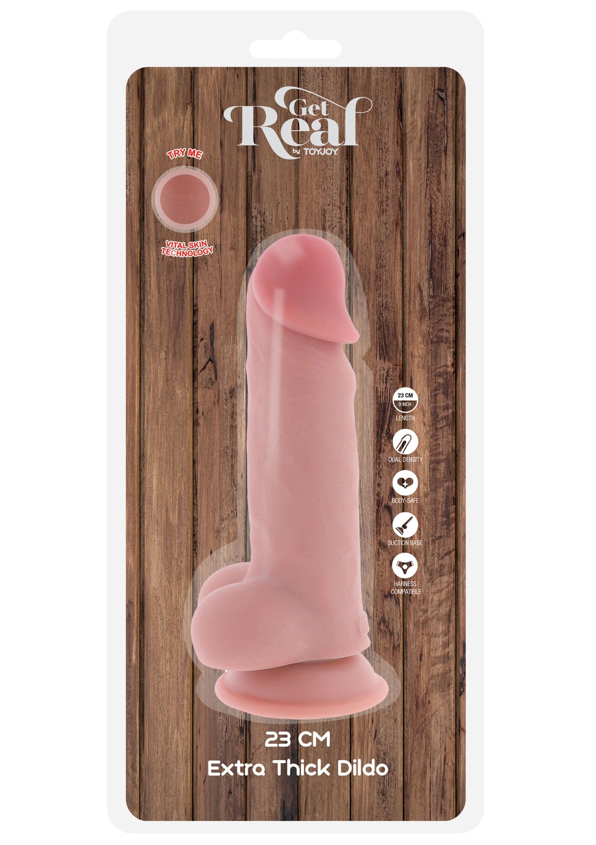 Deluxe Dual Density Thick Dildo TPE 23 cm SKIN - 2