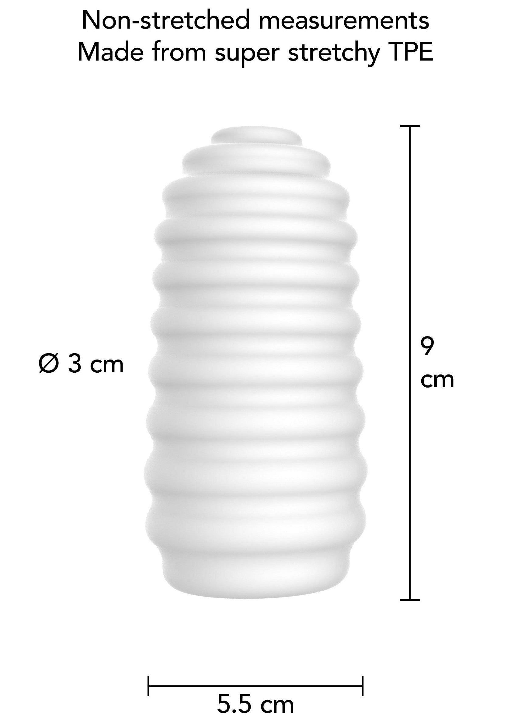 Medium Masturbator Ribs WHITE - 1