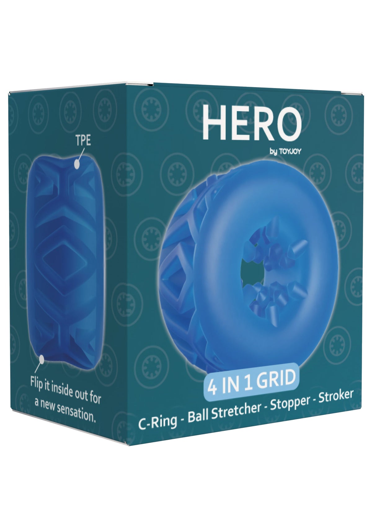 4-in-1 Grid Ring BLUE - 1