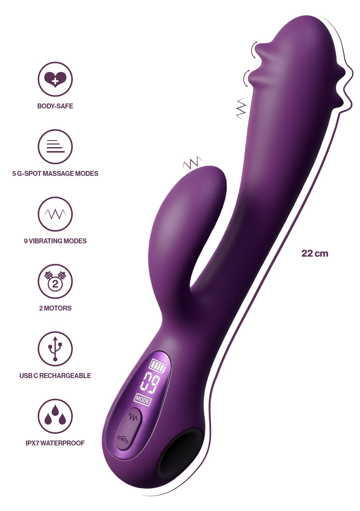Halo Pearl G-Spot Vibrator PURPLE - 3