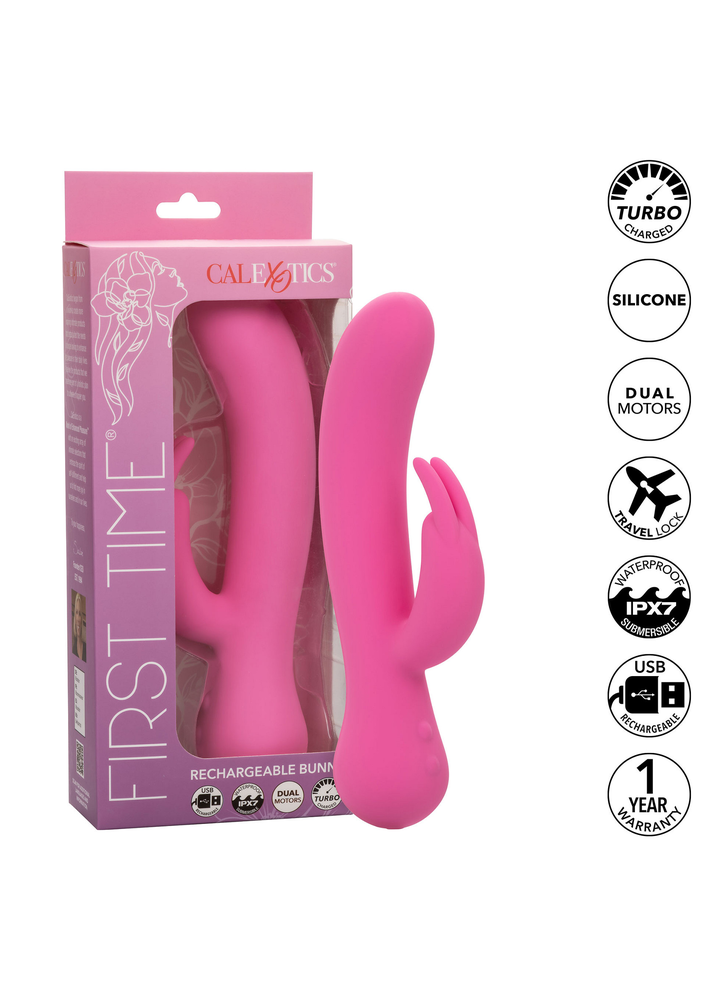 CalExotics First Time Rechargeable Bunny PINK - 0
