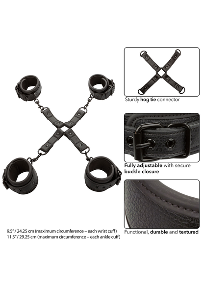 CalExotics Nocturnal Collection Hog Tie BLACK - 4