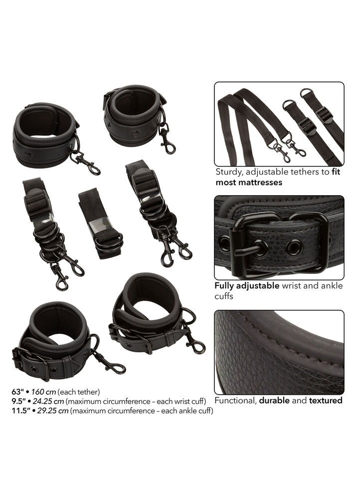 CalExotics Nocturnal Collection Bed Restraints BLACK - 1
