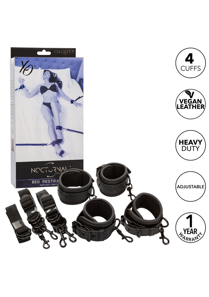 CalExotics Nocturnal Collection Bed Restraints BLACK - 6
