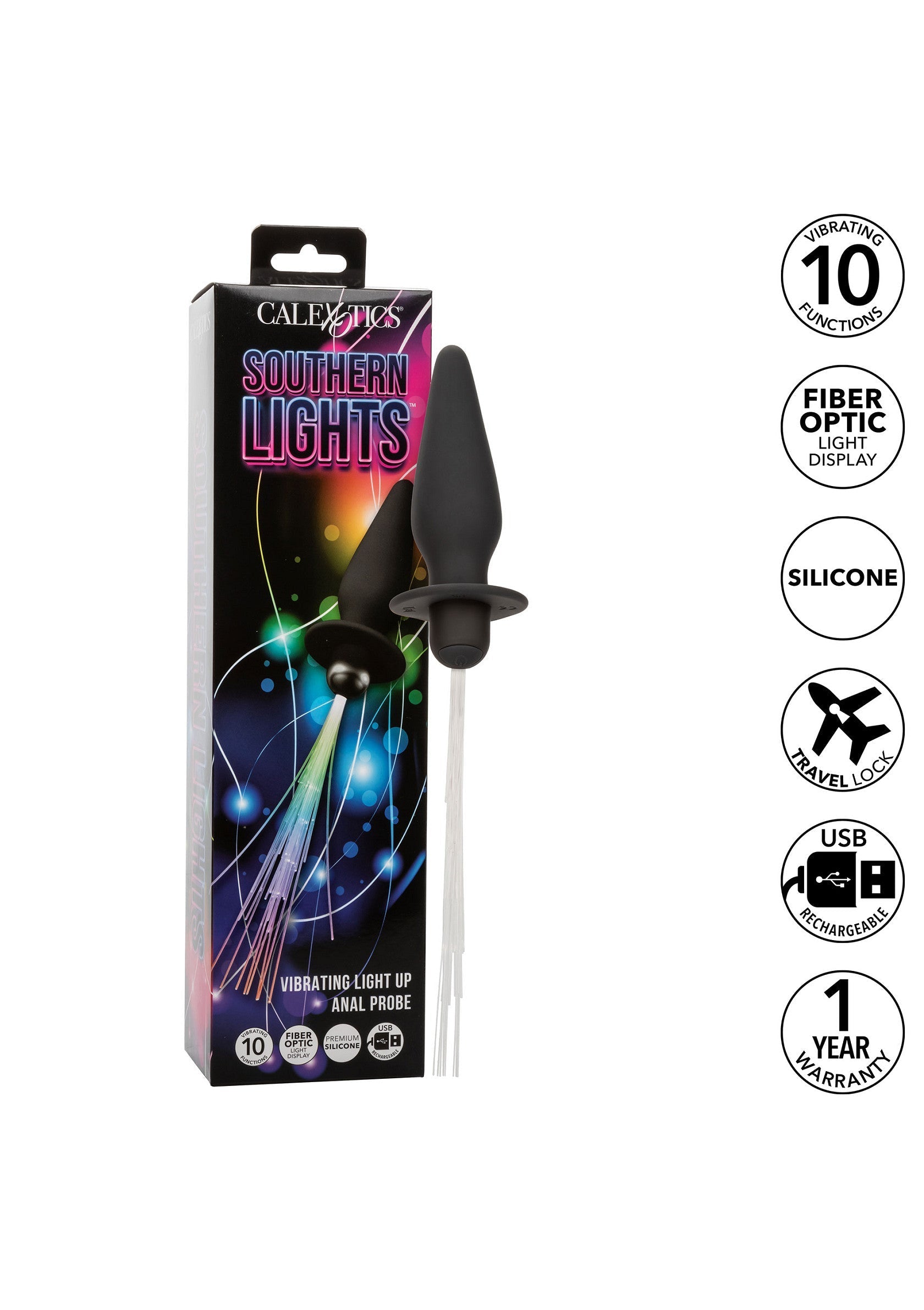 Vibrating Light Up Anal Probe PINK - 8