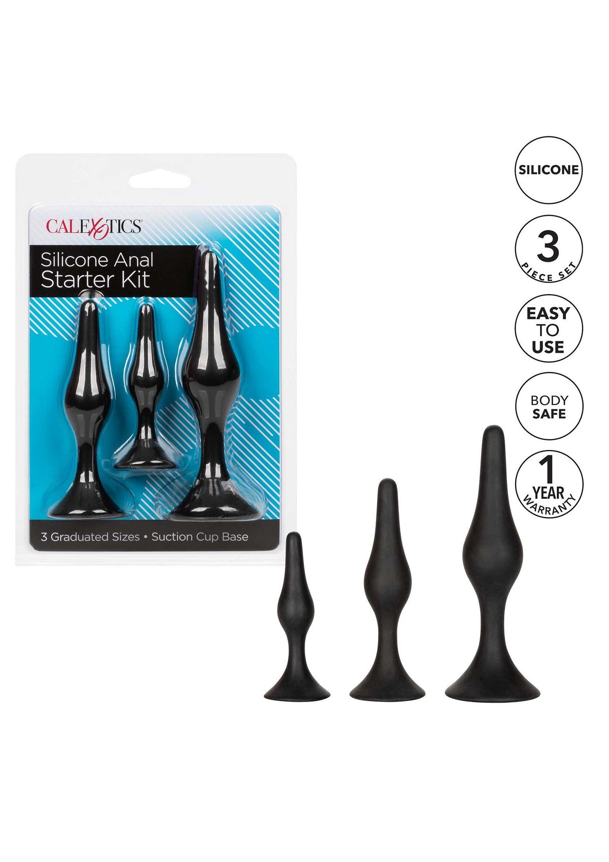Silicone Anal Starter Kit BLACK - 4