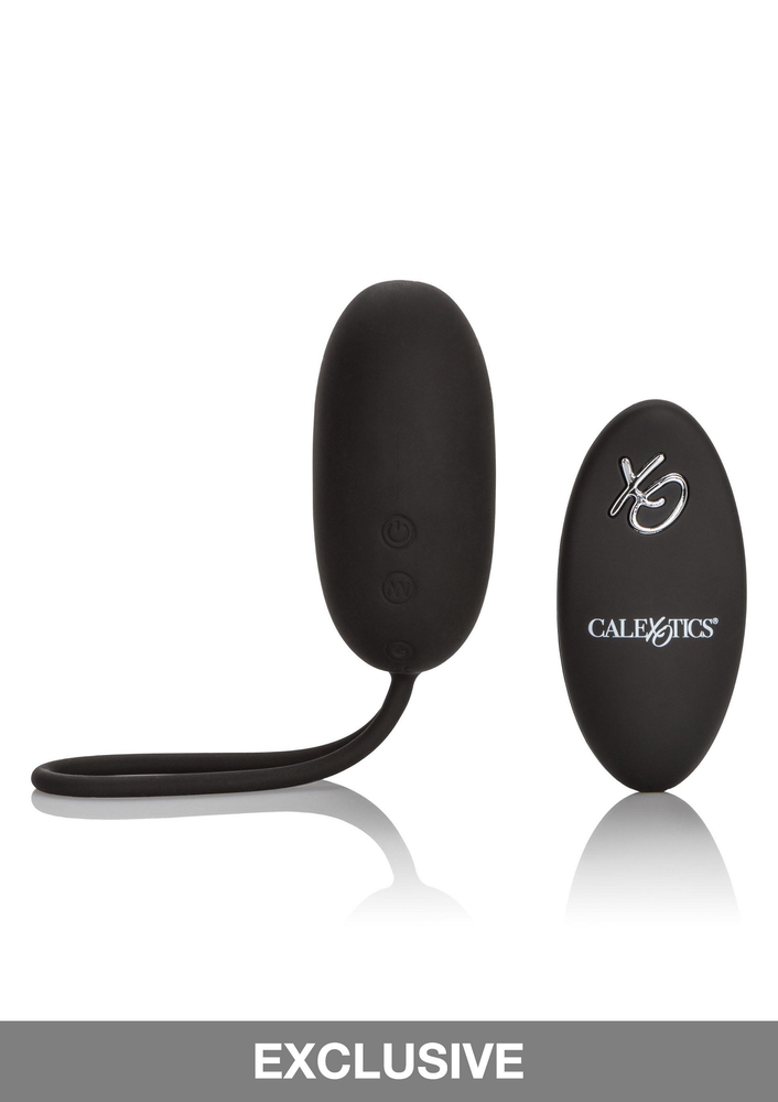 CalExotics Silicone Remote Rechargeable Egg BLACK - 1