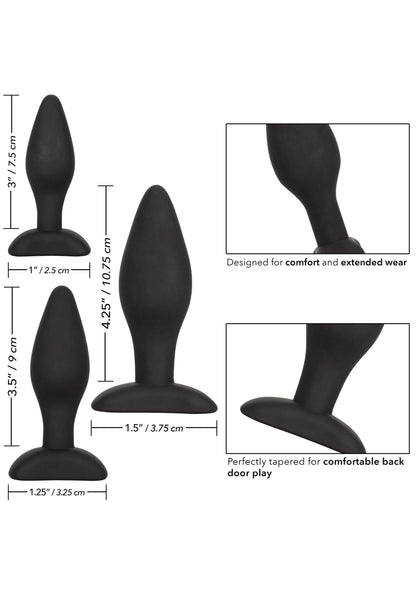 Silicone Anal Exerciser Kit BLACK - 3
