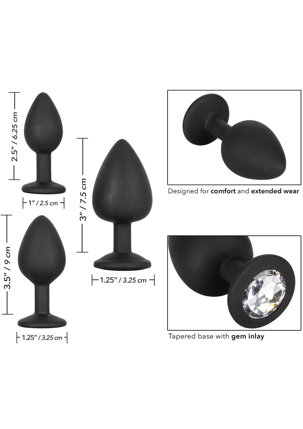 Silicone Gem Anal Kit BLACK - 3
