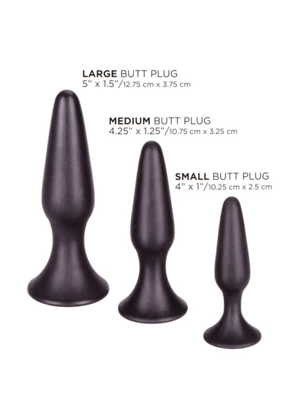 Silicone Anal Trainer Kit BLACK - 3
