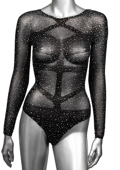 CalExotics Radiance Long Sleeve Body Suit BLACK O/S - 7