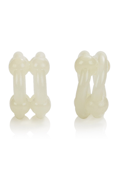 CalExotics Island Rings Double Stacker WHITE - 3