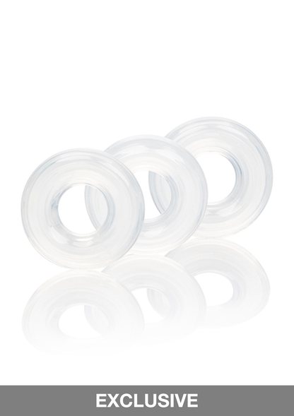 CalExotics Set of 3 Silicone Stacker Rings TRANSPA - 1