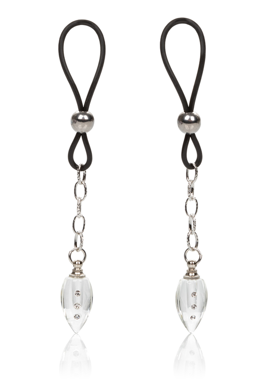 CalExotics Nipple Play Non-Piercing Nipple Jewelry Crystal Teardrop