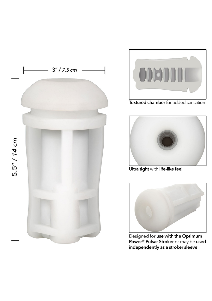 CalExotics Optimum Power Pulsar Stroker Replacement Sleeve WHITE - 0
