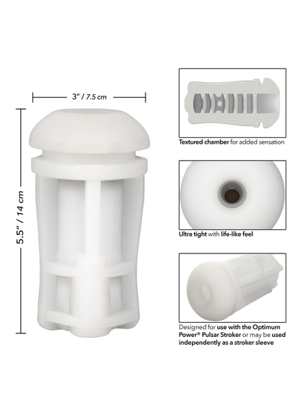 CalExotics Optimum Power Pulsar Stroker Replacement Sleeve WHITE - 0