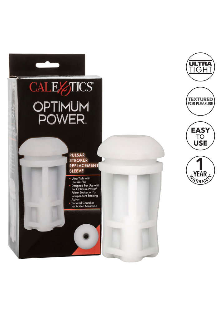 CalExotics Optimum Power Pulsar Stroker Replacement Sleeve WHITE - 4