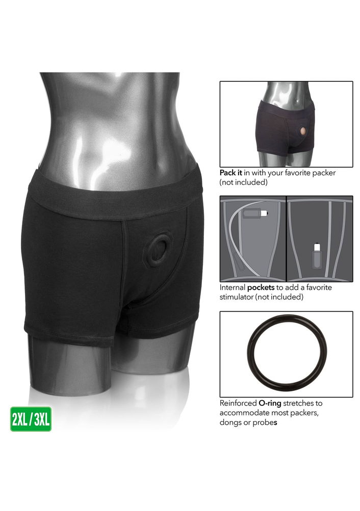 CalExotics Packer Gear Boxer Brief Harness L/XL BLACK XS/S - 5