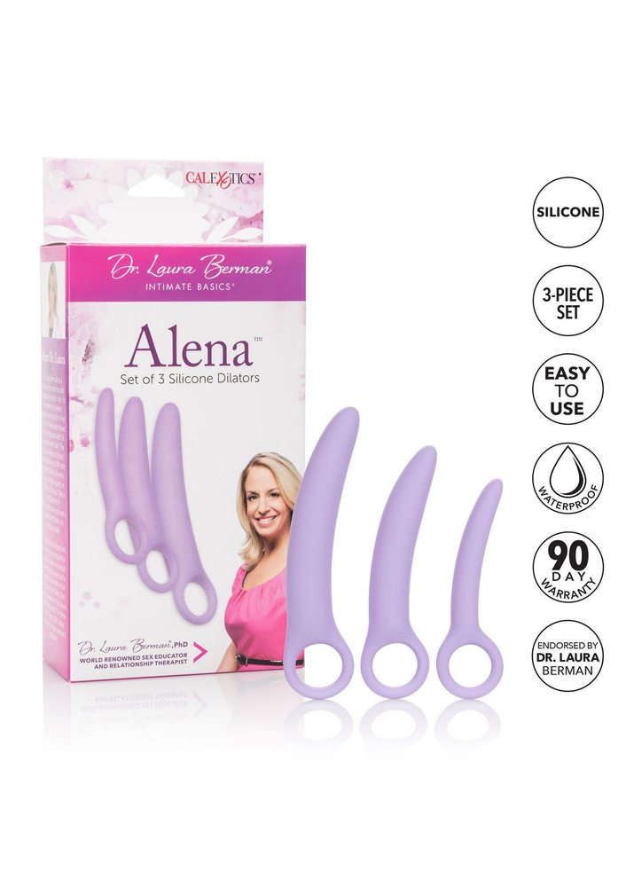 CalExotics Dr. Laura Berman Alena Set of 3 Silicone Dilators PURPLE - 0