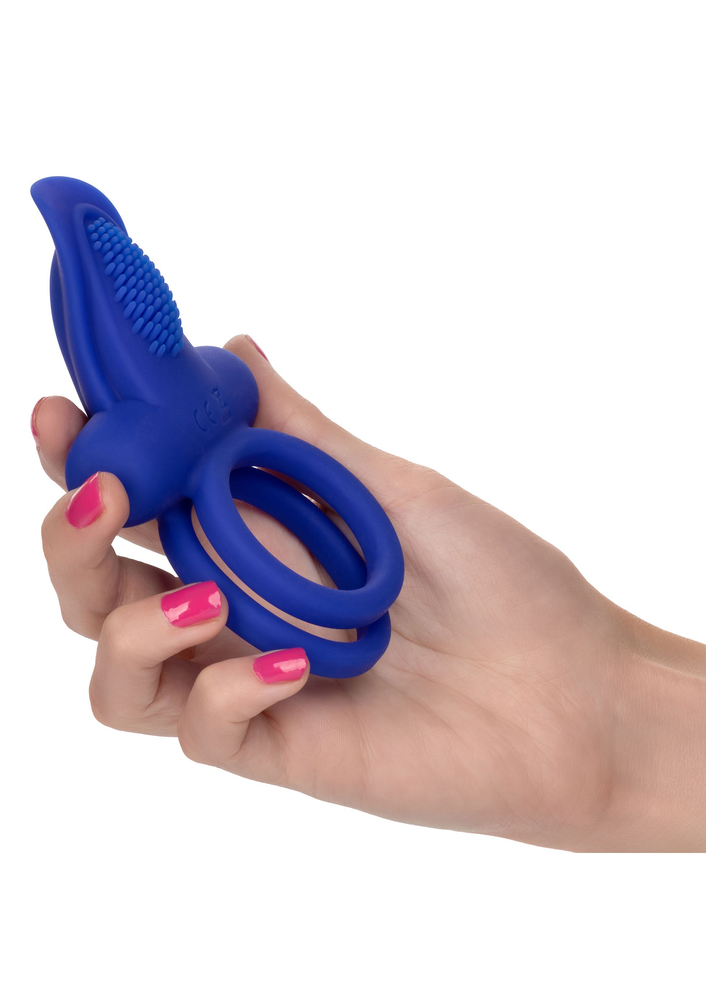CalExotics Silicone Rechargeable Dual Pleaser Enhancer PURPLE - 8