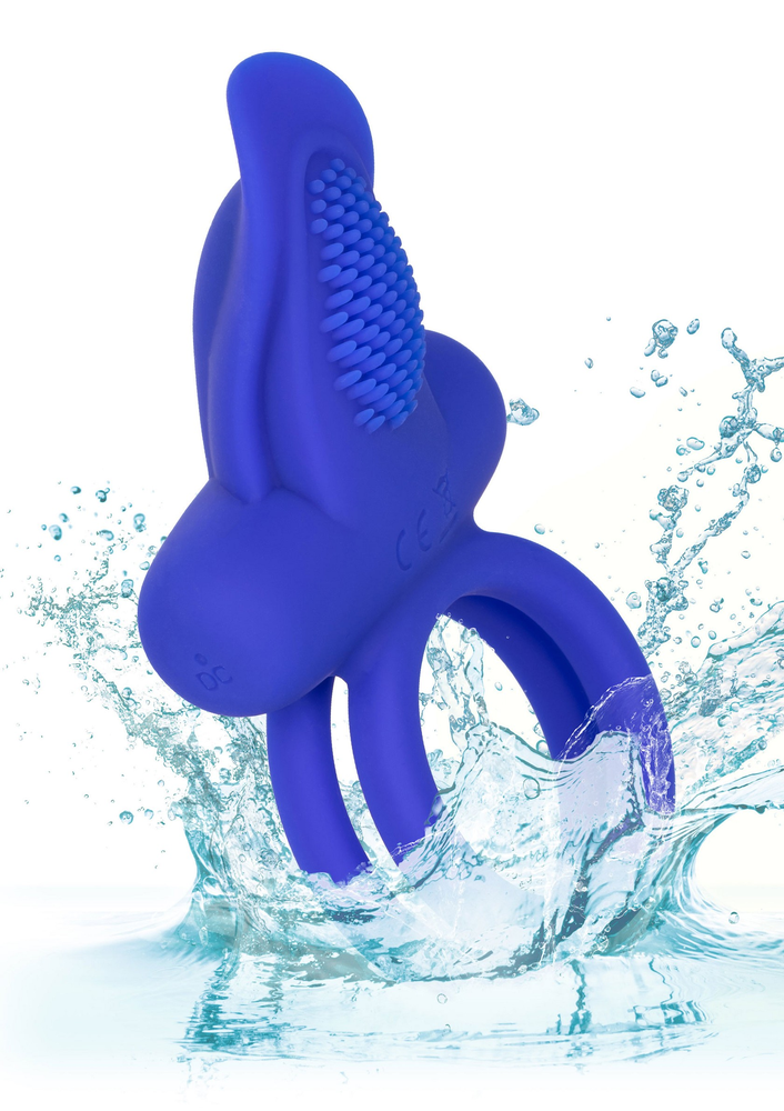 CalExotics Silicone Rechargeable Dual Pleaser Enhancer PURPLE - 4