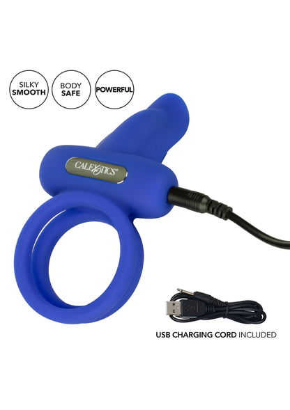 CalExotics Silicone Rechargeable Dual Pleaser Enhancer PURPLE - 2