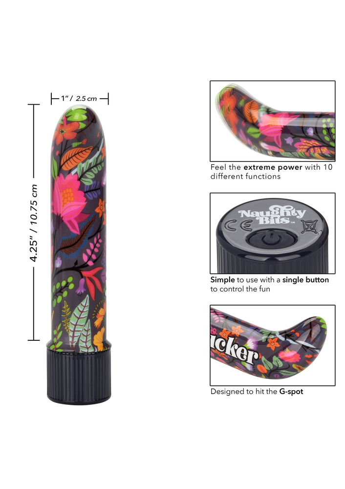 CalExotics Naughty Bits Lil' Fucker Mini G-Spot Vibrator MULTICOLOR - 3