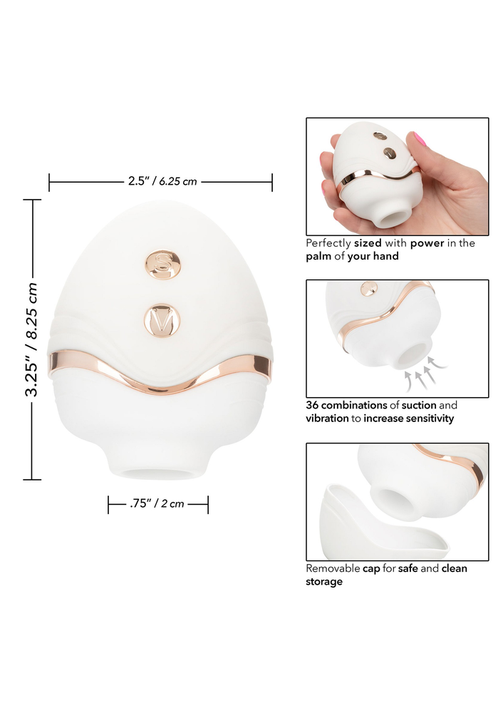 CalExotics Empowered Palm Pleasure Goddess WHITE - 3