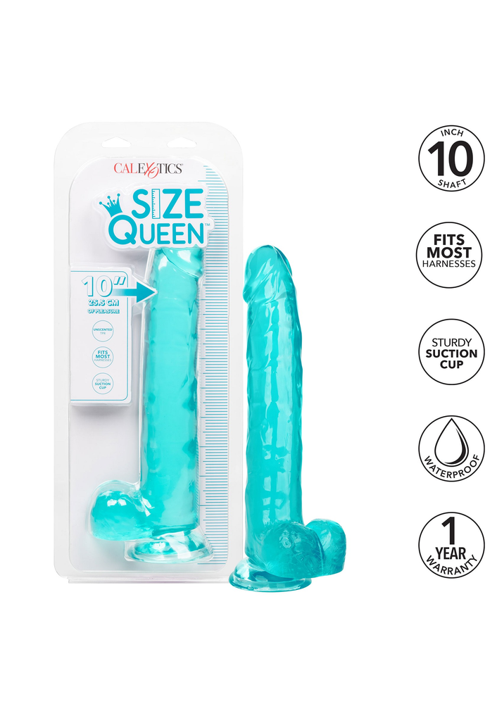 CalExotics Size Queen 10'/25.5 cm BLUE - 4