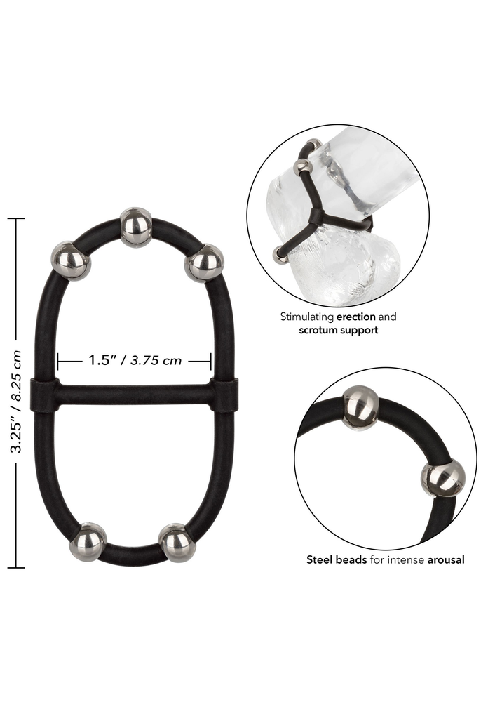 CalExotics Steel Beaded Dual Silicone Maximizer BLACK - 3