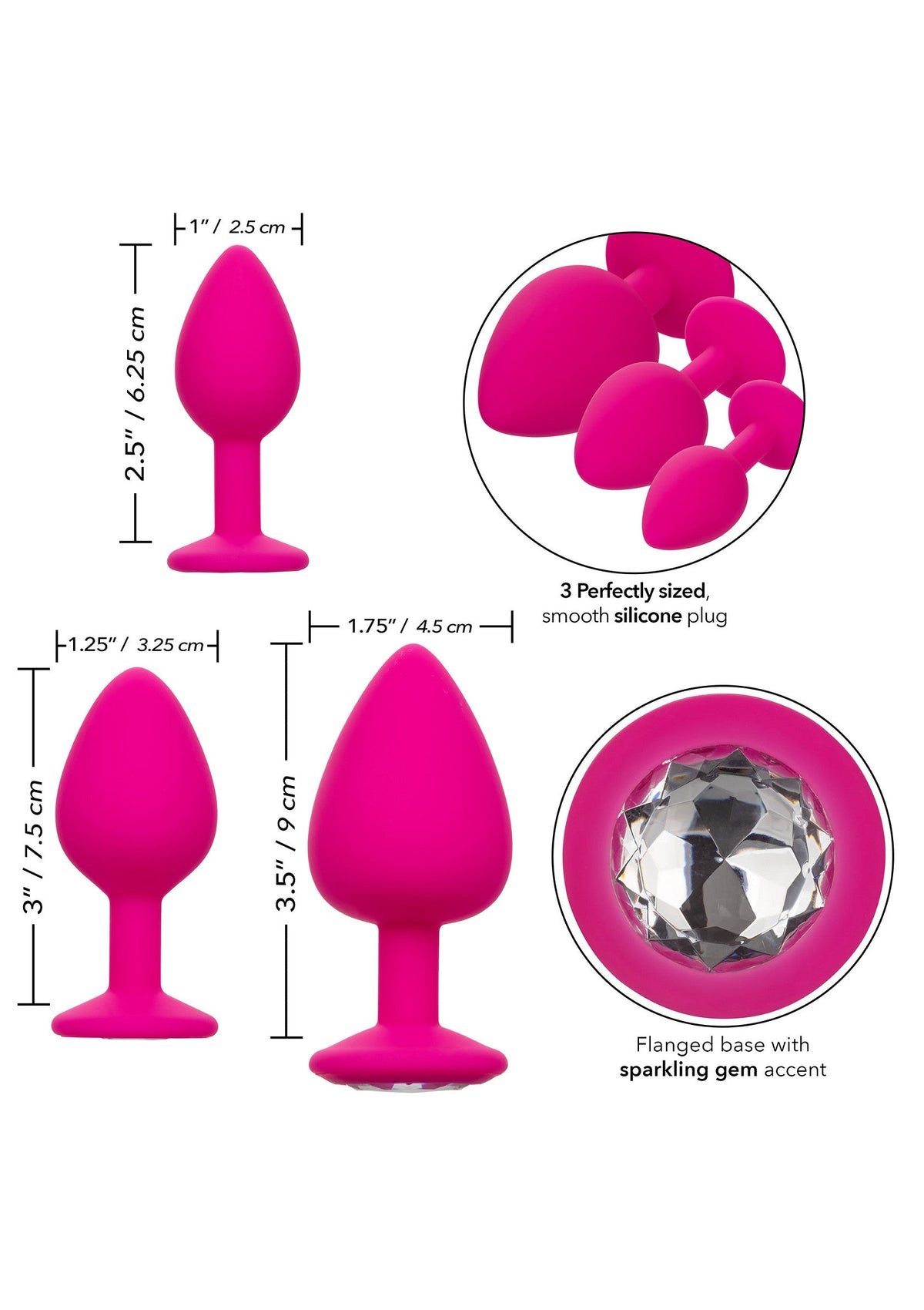 Cheeky Gems 3 pcs PINK - 6