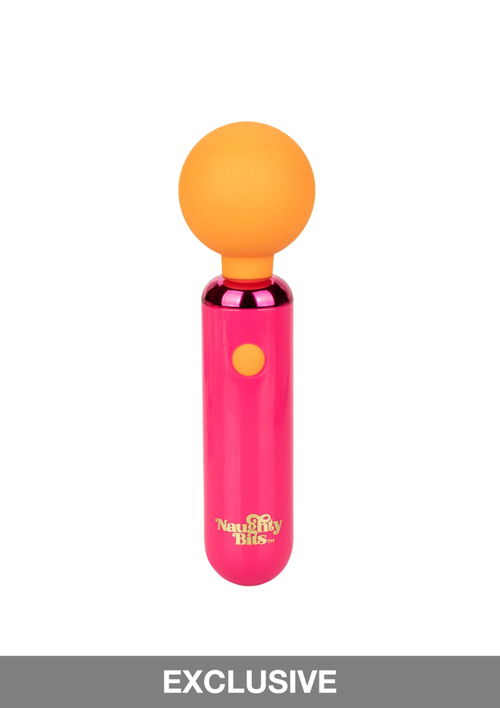 CalExotics Naughty Bits Home Cumming Queen Vibrating Wand ORANGE - 3