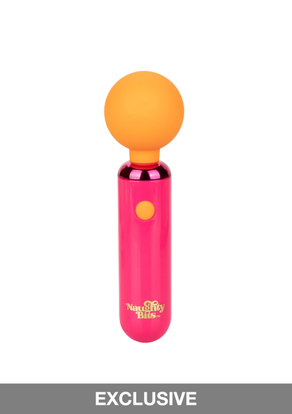 CalExotics Naughty Bits Home Cumming Queen Vibrating Wand ORANGE - 3
