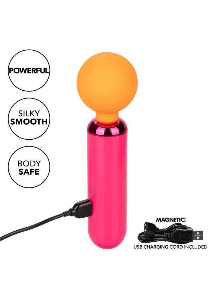 CalExotics Naughty Bits Home Cumming Queen Vibrating Wand ORANGE - 1